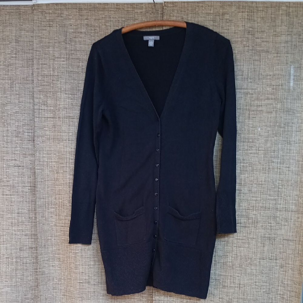 Apt. 9 Long Classic Black Knit Cardigan Sweater